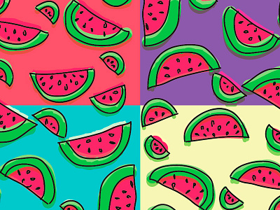 Sandia Doodle colors doodle handmade illustration illustrator sandia watermelon