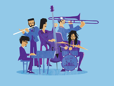 Illustration for a Jazz album albom cover jazz music single