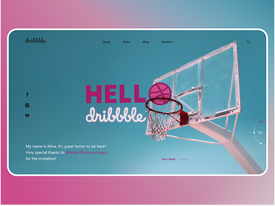 Hello, Dribbble! design dribbble hellodribbble minimal new type ui ux vector web webdesign website