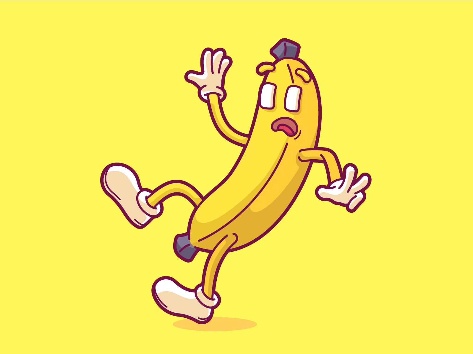 Slipped Banana by Kal on Dribbble