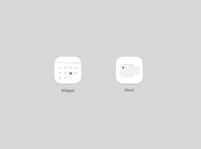 Widget and Meet Icons for Yocale icon identity design product identity