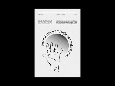 HOLD THE WORLD - DAILY POSTER DESIGN #08 design graphic graphic design poster poster art poster design print print design printing