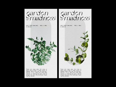 GARDEN OF MADNESS - DAILY POSTER DESIGN #25 design flyer flyer design graphic graphic design minimalist print print design printing typeface