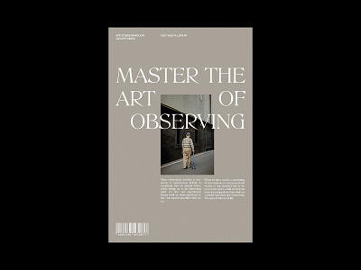 OBSERVING - DAILY POSTER DESIGN #27 design graphic graphic design magazine magazine cover minimalist print print design printing typeface