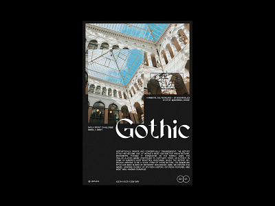 GOTHIC - DAILY POSTER DESIGN #30 design graphic graphic design poster poster art poster design print print design printing typeface