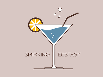 smirking ecstasy design flat illustration logo minimal minimalist logo vector