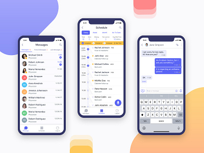 Doctor's Schedule App android app art design doctor app doctors flat icon illustrations iphone lab message minimal photoshop portal schedule typography ui ux design