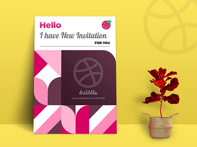 dribbble new invitation card art design illustration minimal typography