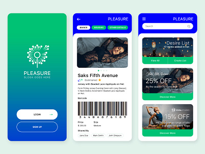 Pleasure App android app art design flat illustration iphone minimal typography ui ux ux design