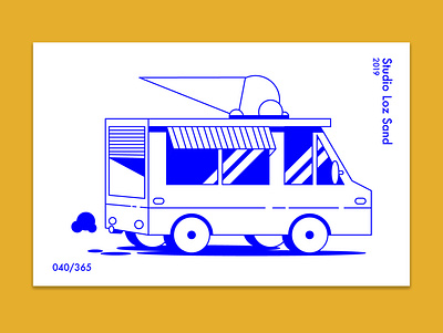 Ice Cream Car adobe illustrator ai car design digital art ice cream illustration minimal vector vector illustration
