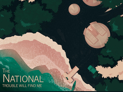 The National Poster adobe illustrator band art band poster buildings design digital art forest illustration nature illustration overview scenery the national vector vector illustration