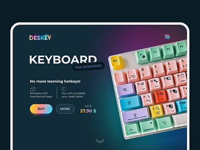 First screen concept | Keyboard for designers daily ui challenge dailyui design first screen concept illustration ui ux web web design