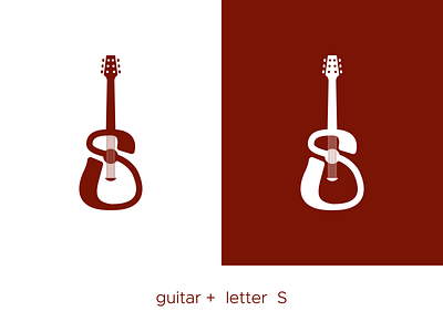 guitar S logo brand branding clean clear design designs geometric guitar icon illustration logo minimal modern music vector