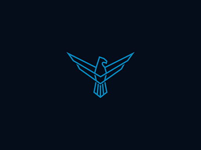 eagle logo animal branding clean clear design geometric icon line art logo minimal modern symbol vector