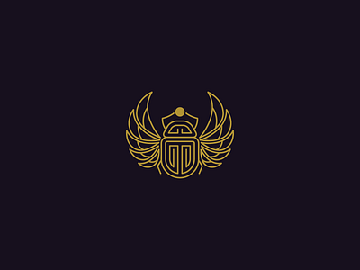 scarab logo animal brand designs geometric icon line art logo minimal modern symbol vector