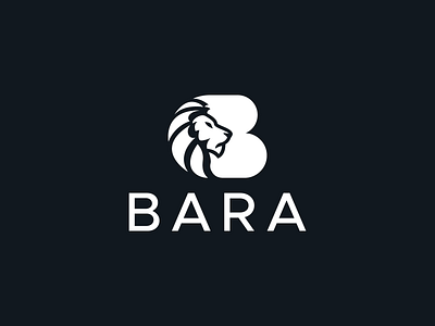 bara logo animal branding design lion logo modern symbol typography vector