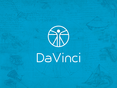 Da Vinci logo branding design geometric line art logo minimal modern symbol vector