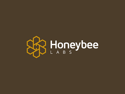 honeybee labs logo branding design line art logo minimal modern monogram symbol typography vector