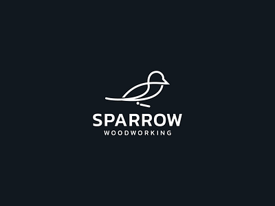 sparrow logo animal animal pet branding clean clear design geometric line art logo minimal modern sparrow symbol vector