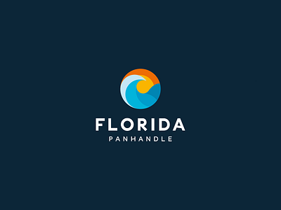 Florida Panhandle logo brand brand design branding clean clear design icon illustration logo modern sea symbol vector water wave