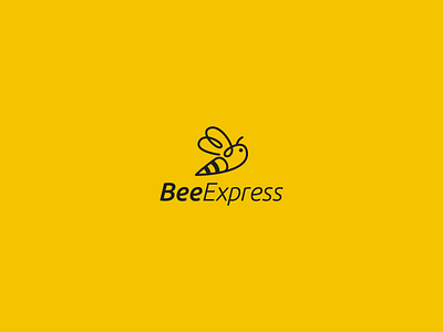 Bee Express animal brand branding clean clear design designs icon line art logo minimal modern symbol vector
