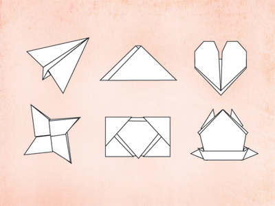 Notes icons kate tessera notes origami paper
