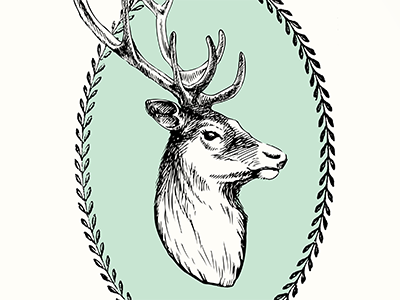 Vixen christmas christmas card deer holiday card kate tessera reindeer vixen