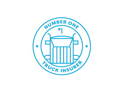 Number 1 Truck Insurer Icon number one progressive seal semi trailer truck semi truck truck