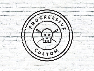 Progressive Custom apparel needle needles progressive seal skull skull and crossbones threads