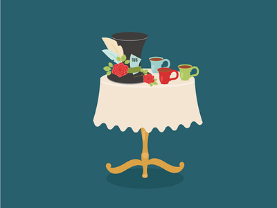 Round Table Tea Party app branding design hero icon illustration logo typography ux vector web
