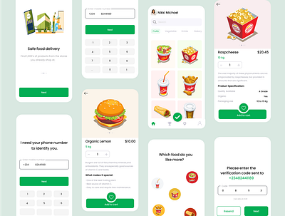 Grocery food app design figma figmadesign hero icon illustration illustrator mobile app ui ui design ui designers ux vector