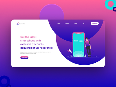 003 Landing page design figmadesign hero illustration landingpage mobile app ui design ui designers