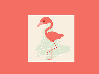 Flamingo hero illustration vector