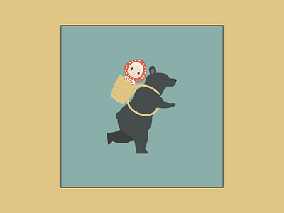 Masha and the bear hero illustration
