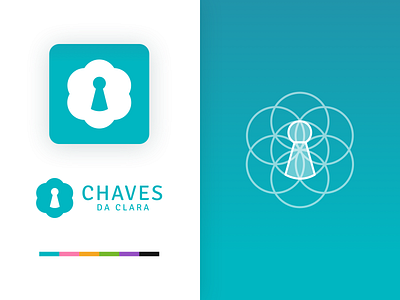 Chaves Da Clara - Logo Concept app branding design flat flower flower logo grid grid layout grid logo icon icon app key key hole logo logo concepts typography vector web