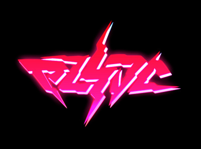 pzdc art artwork cartoon cyber cyberpunk design electronic graphic lettering letters lighting effects logo logo design logodesign music art music logo design punk symbol tag design trash