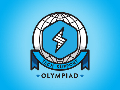 Tech Support Olympiad badge blue east initiative line olympic support tech