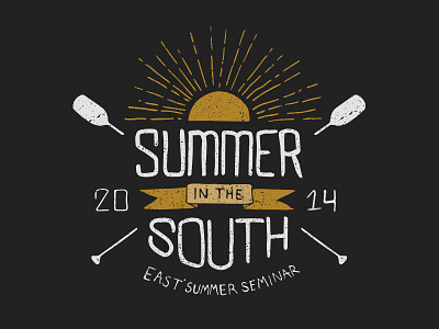 Summer In The South branding camp east initiative hand lettering lettering summer sun texture vintage