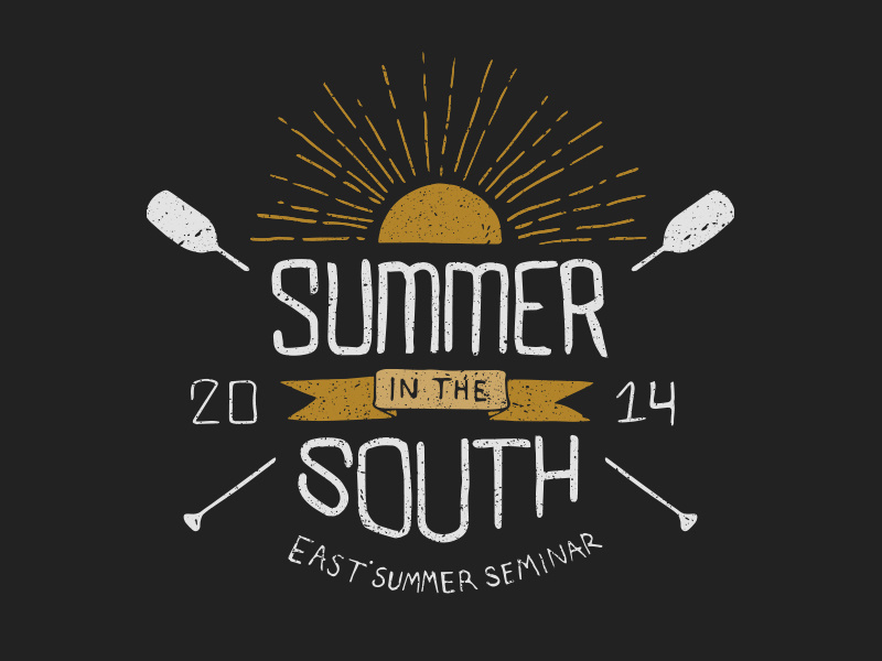 Summer In The South hand lettering lettering texture branding vintage summer sun camp east initiative