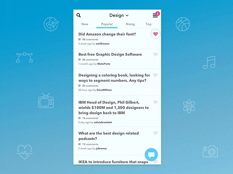 Discuss - Topic discussion app concept