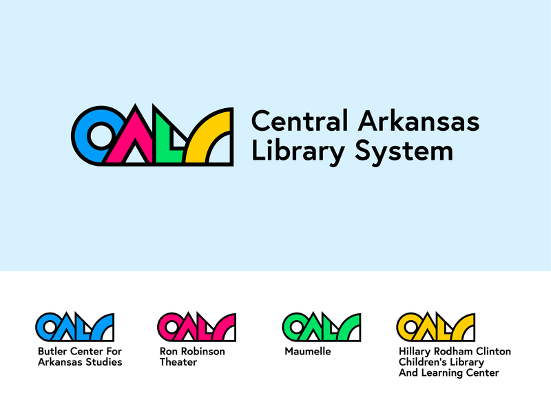 Central Arkansas Library System Logo Concept arkansas branding cals central arkansas colorful few hillary clinton library library system logo