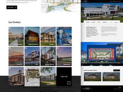 WD&D Architects Website architect arkansas avant garde black white buildings firm grid little rock modern portfolio projects showcase ui website