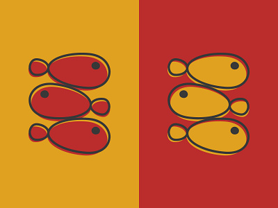 Zenfish Illustration Red Yellow design fish flat icon illustration illustrator minimal red vector yellow zen