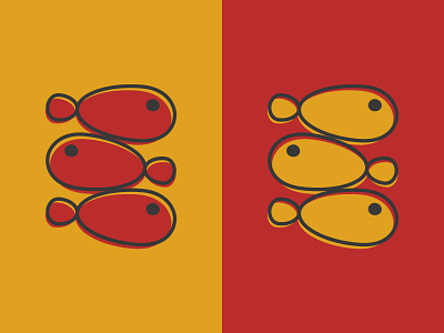 Zenfish Illustration Red Yellow