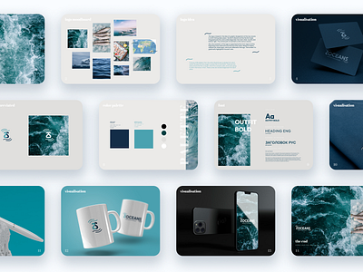 2 OCEANS branding & style guide brand book branding design firstshot graphic design logo motion graphics style guide