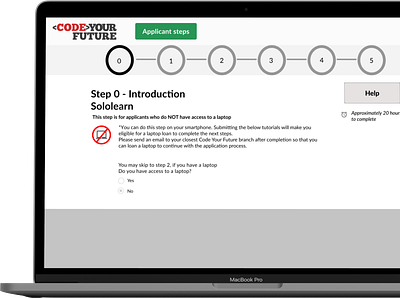 Code Your Future Web Application Process re-design design minimal ui ux visual design web website