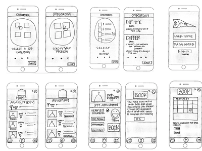 iOS low-fi wireframe sketches design icon illustration minimal typography ui ux visual design web website