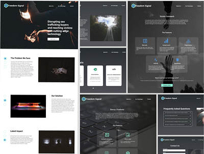 Freedom Signal website re-design design flat minimal ui ux visual design web website