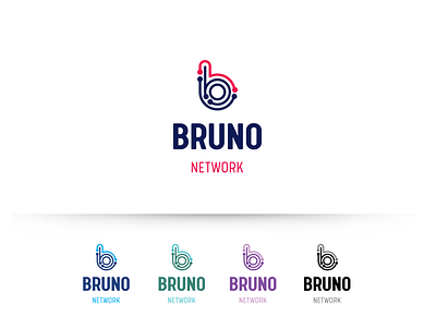 Bruno Network Logo creative design logo logo design logodesign