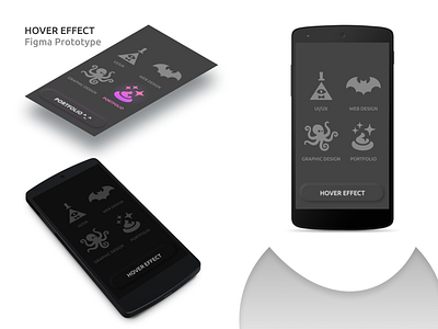 Hover effect prorotype in figma android animation app app design design effect figma hover hover effect icon mobile prototype ui ux vector